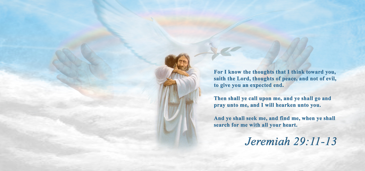 In the Arms of God (White) Blue(French) PROOF